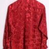 Blusa Satinada en Tonos Rojos Vintage "L"
