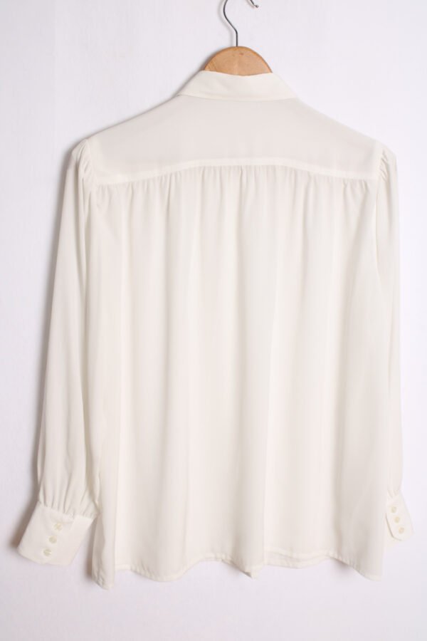 Blusa Blanca Manga Larga Vintage "L"
