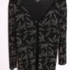 Chaqueta Abierta Negra Hojas Vintage "M/L"