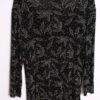 Chaqueta Abierta Negra Hojas Vintage "M/L"