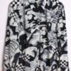 Blusa Vintage Estampado Marino y Blanco "XL"