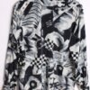 Blusa Vintage Estampado Marino y Blanco "XL"