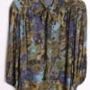 camisa vintage mujer-60 Blusa Lazada Cuello Estampada Vintage "2XL"