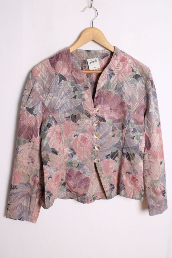 Blusa Vintage Estampado Floral Tonos Pastel "M"