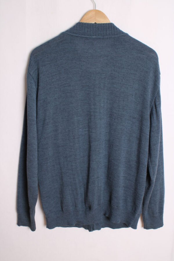 Cardigan Gris Azulado Vintage "L"