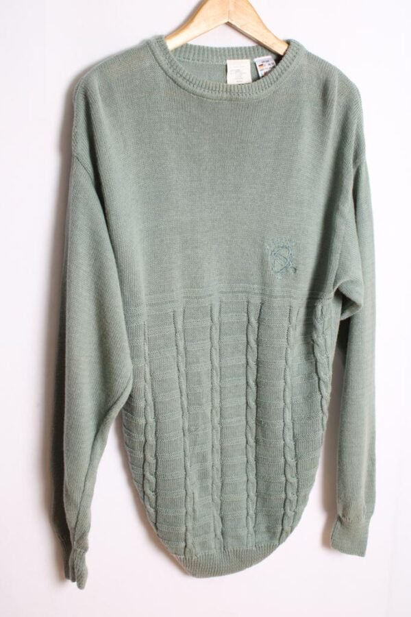 cardigan jersey vintage chico-21 Jersey Color Verde Vintage Coletas y Cuadros "L"
