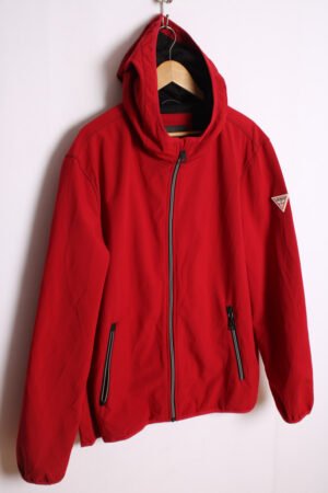 cazadora vintage_-33 Cazadora Guess Vintage Rojo Capucha "2XL"