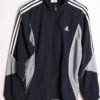 chaqueta vintage deportiva_-70 Crazy Jacket Vintage Adidas Marino y Gris "L"