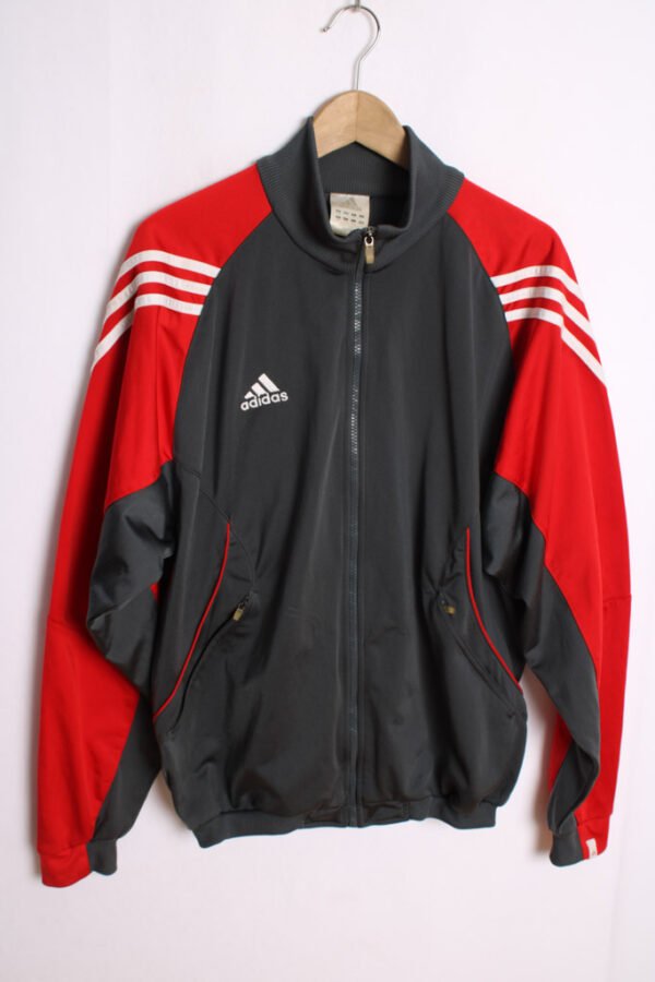 Crazy Jacket Vintage Adidas Roja y Gris "L"