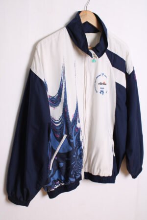 Crazy Jacket Ellesse Vintage Azul y Blanca "2XL"