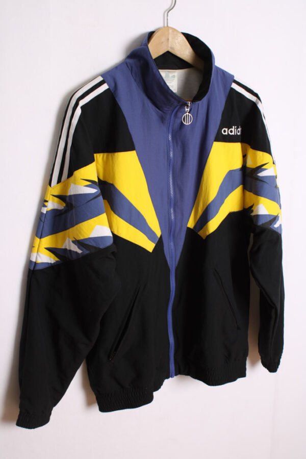 Crazy Jacket Adidas Vintage Negra y Abstracta "L/XL"