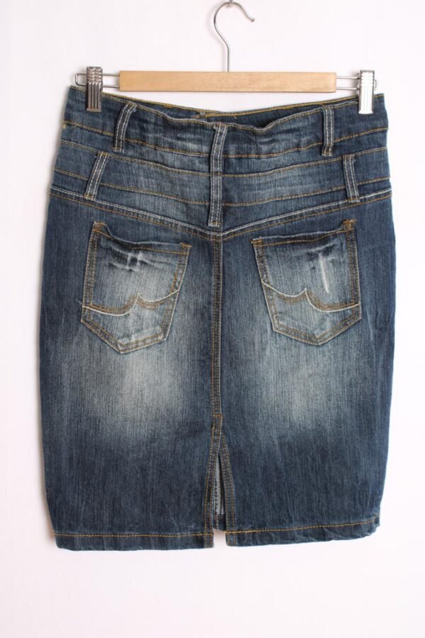 Falda Denim Vintage Por Rodilla "S"
