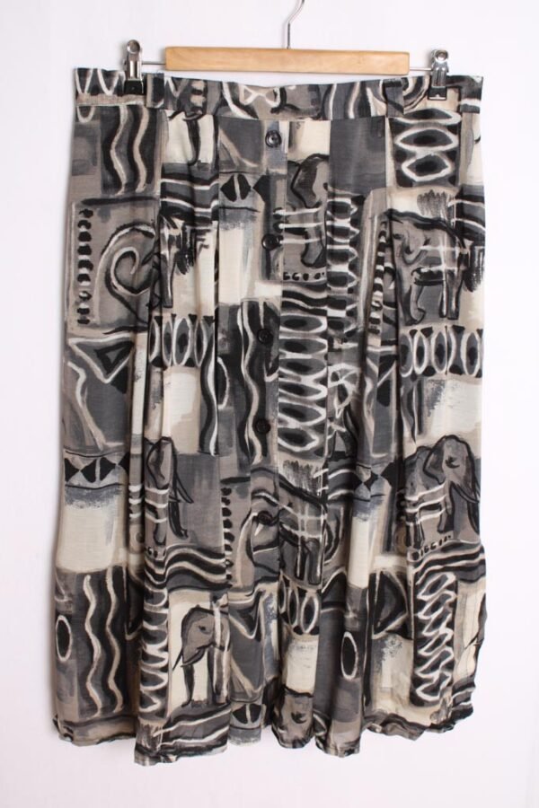 Falda Midi Estampado Crazy Vintage "XL"
