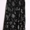 Falda Negra Midi Flores Grises Vintage "XS"