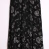 Falda Negra Midi Flores Grises Vintage "XS"