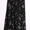 Falda Negra Midi Flores Grises Vintage "XS"