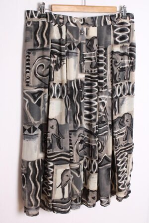 Falda Midi Estampado Crazy Vintage "XL"