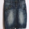 Falda Denim Vintage Por Rodilla "S"