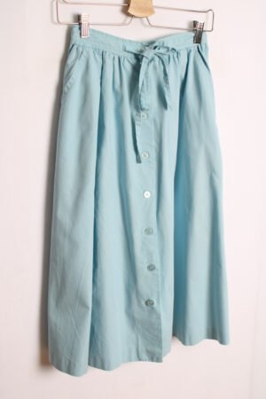 falda midi vuelo vintage-10 Falda Vintage Midi Vuelo Azul "2XS"