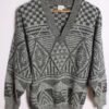 Jersey con Lana y Estampado Gris Vintage "S/M"