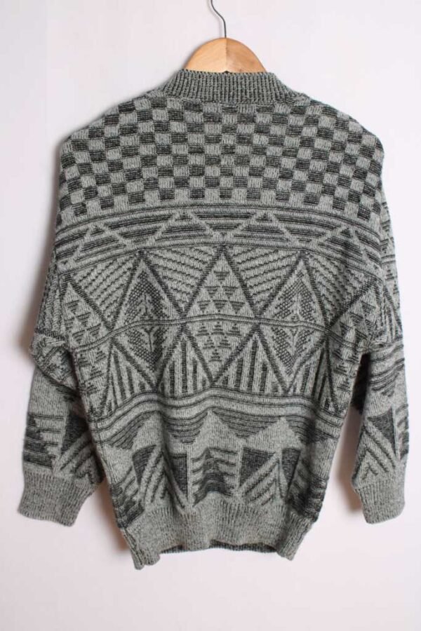 Jersey con Lana y Estampado Gris Vintage "S/M"