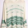 Jersey Blanco Cenefas Verdes Vintage "XL"