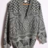 Jersey con Lana y Estampado Gris Vintage "S/M"