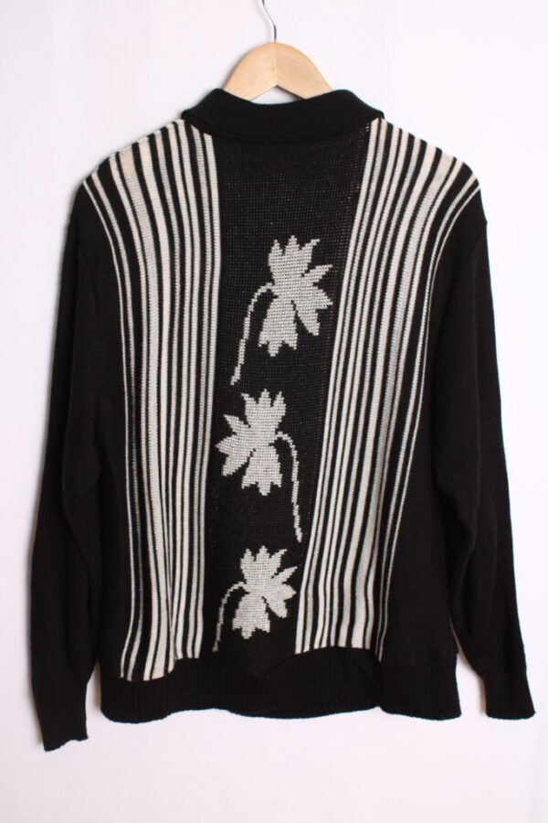 jersey estampado vintage_-93 Jersey Cuello Alto Bicolor Vintage "L"