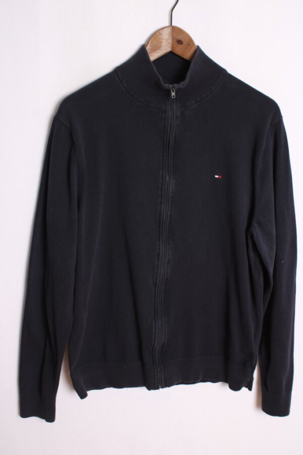 Jersey Tommy Hilfiger Vintage Azul con Cremallera "XL"