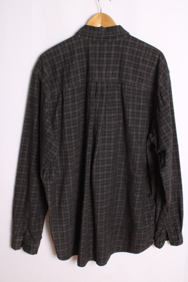 Camisa de Pana Gris Cuadros Vintage "2XL"