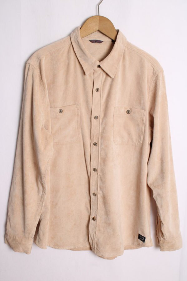 Camisa de Pana Tono Beige Vintage "L"