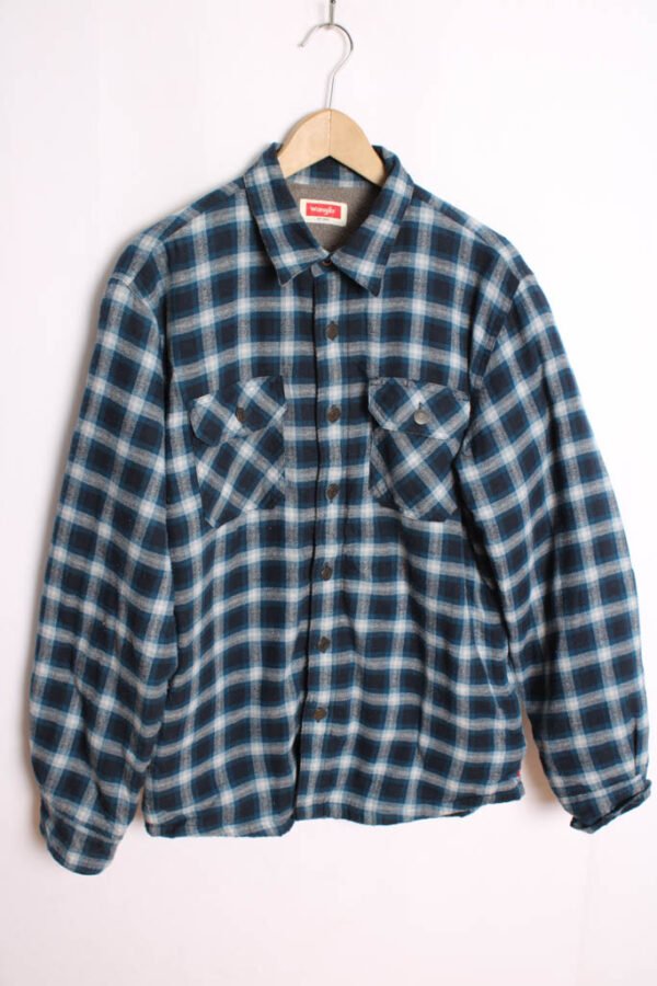 Camisa Wrangler Cuadros Forrada Vintage "M"