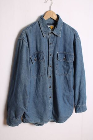 camisa cuadros guateada vintage_-57 Camisa Denim Interior Polar Vintage "M"