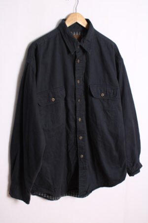 camisa cuadros guateada vintage_-62 Camisa Denim Marino Interior Cuadros Vintage "XL"