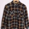 Camisa Polar Cuadros Marrones Vintage "2XS"