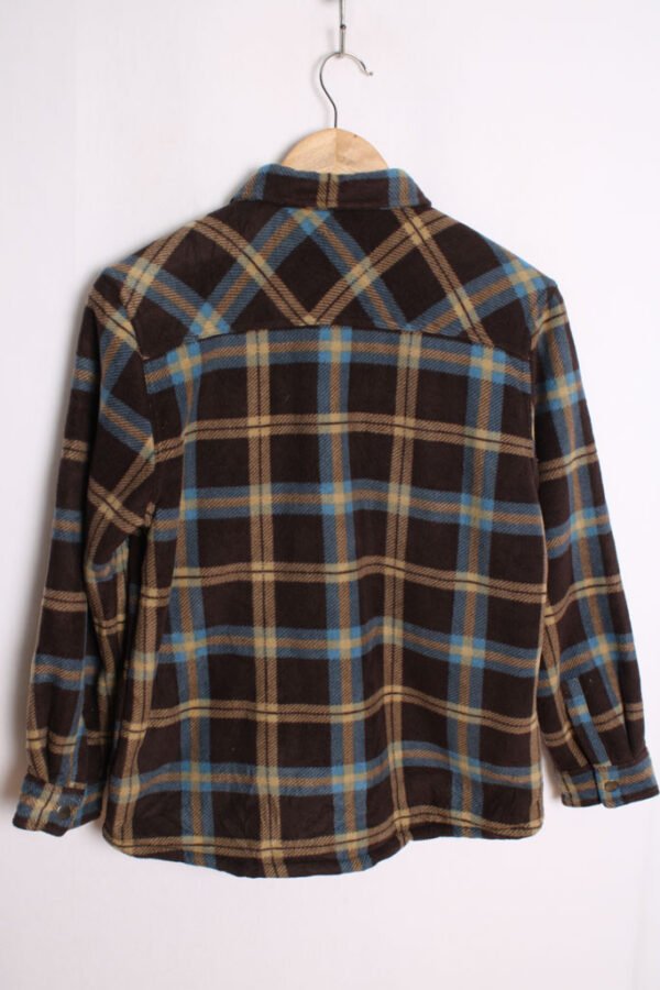 Camisa Polar Cuadros Marrones Vintage "2XS"
