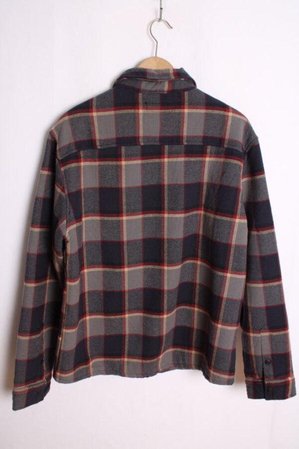 Camisa Guateada Cuadros Grises Vintage "M"
