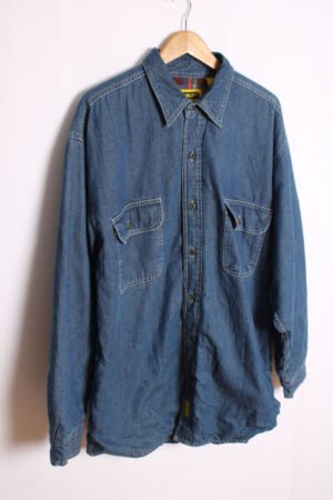 camisa faranela vintage forrada-42 Camisa Denim Interior Polar Vintage "XL"