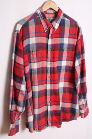 Camisa Franela Cuadros Multicolores Vintage "L/XL"