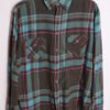 Camisa Franela Cuadros Gris Vintage "L"
