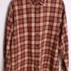 Camisa Franela Cuadros Teja y Amarillo Vintage "XL"