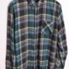 camisa franela cuadros vintage_-37 Camisa Franela Cuadros Gris y Azul Vintage "M"