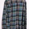 camisa franela cuadros vintage_-38 Camisa Franela Cuadros Gris y Azul Vintage "M"