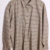 Camisa Franela Cuadros Beige Vintage "2XL"