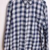 Camisa Franela Cuadros Azules y Blancos Vintage "XL"