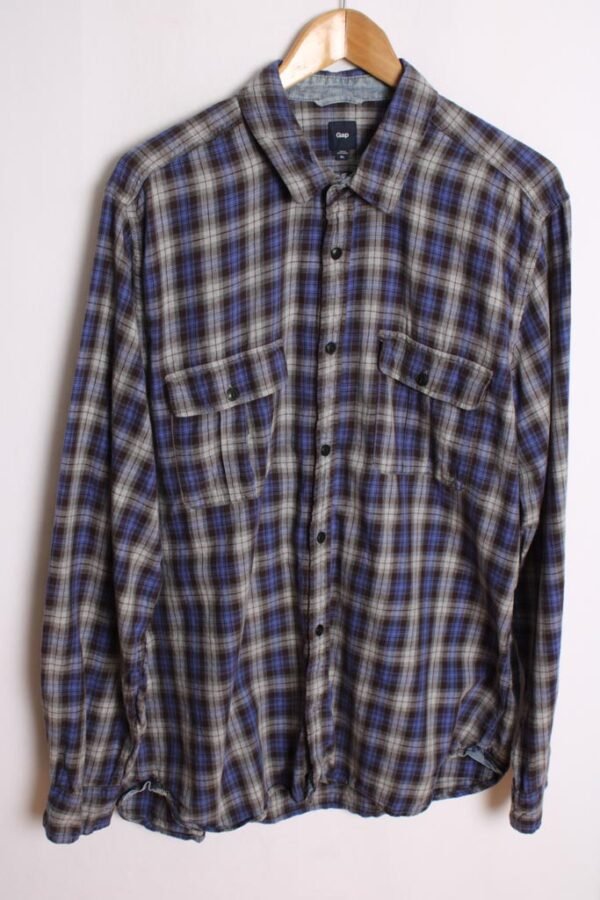 camisa franela cuadros vintage_-51 Camisa Franela Cuadros GAP Vintage "L/XL"