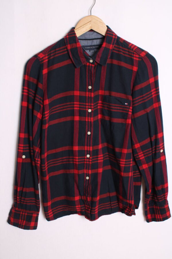 Camisa Tommy Hilfiger Vintage Franela a Cuadros "S"