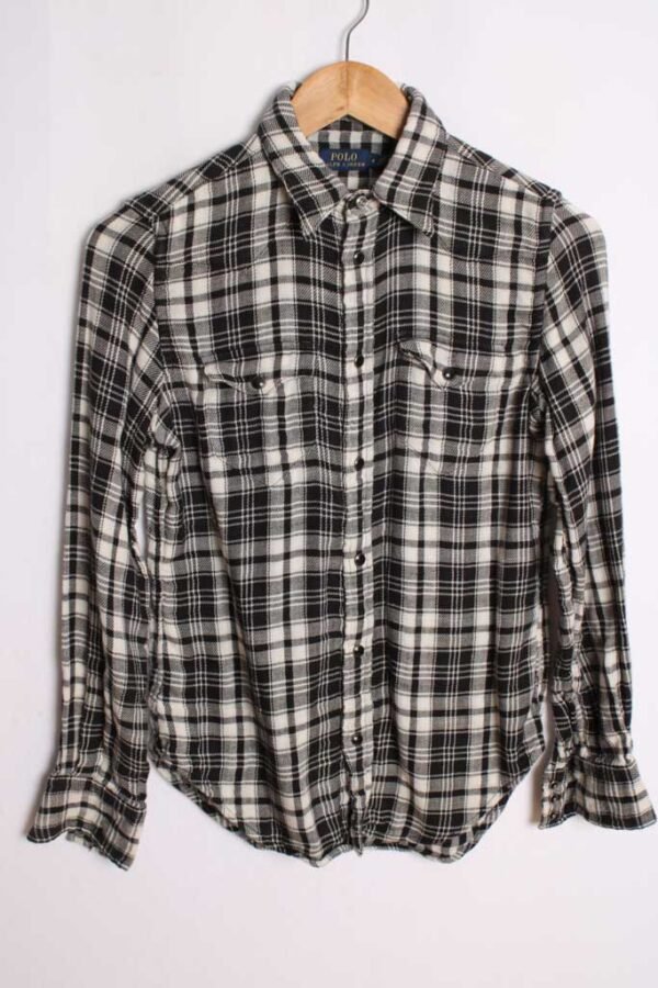 camisa franela vintage ralph lauren-42 Camisa Ralph Lauren Western Vintage Franela "2XS"