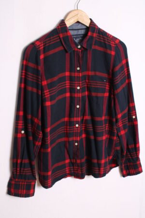 Camisa Tommy Hilfiger Vintage Franela a Cuadros "S"