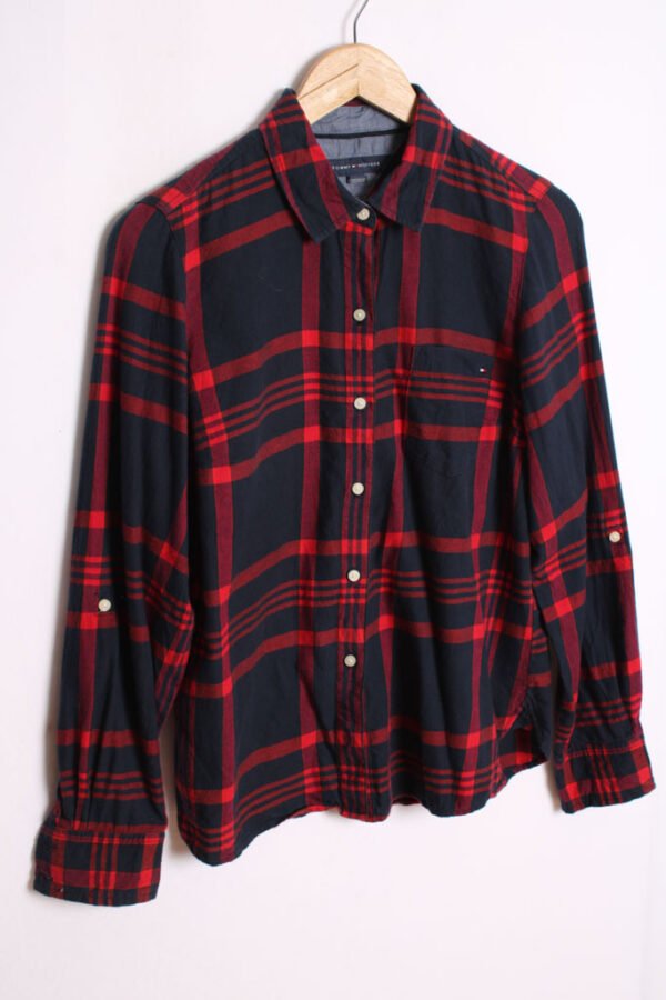 Camisa Tommy Hilfiger Vintage Franela a Cuadros "S"
